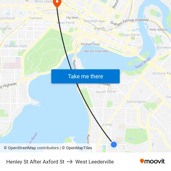 Henley St After Axford St to West Leederville map
