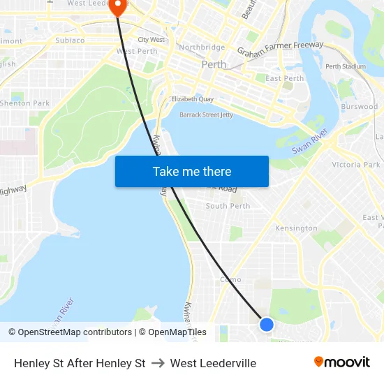Henley St After Henley St to West Leederville map