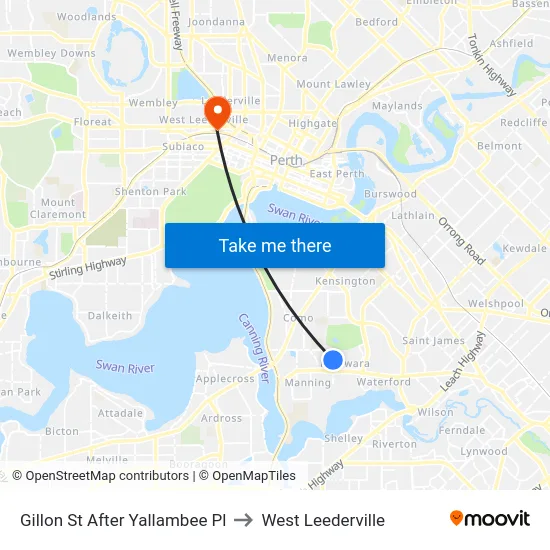 Gillon St After Yallambee Pl to West Leederville map