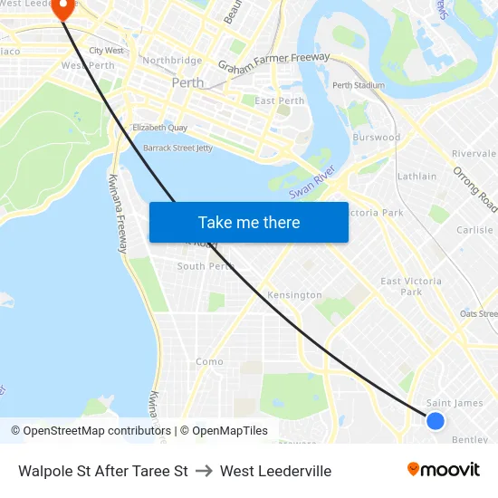 Walpole St After Taree St to West Leederville map