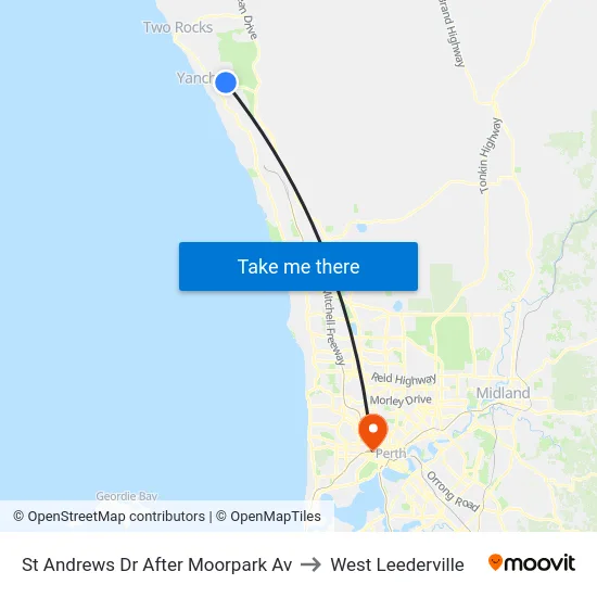 St Andrews Dr After Moorpark Av to West Leederville map