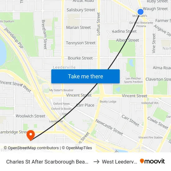 Charles St After Scarborough Beach Rd to West Leederville map