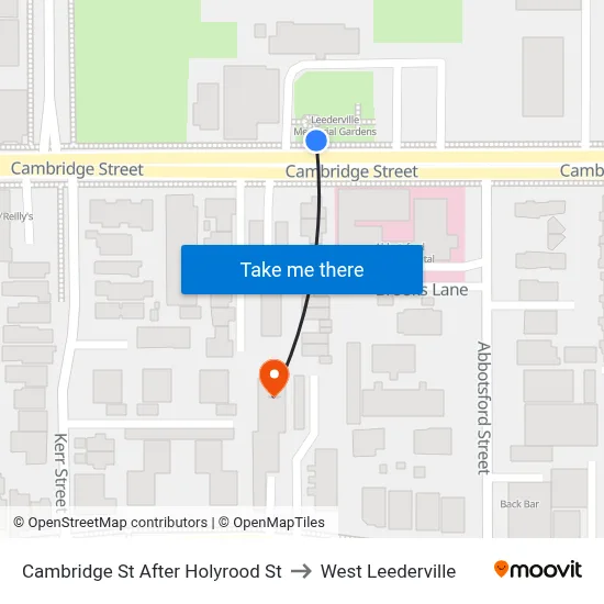 Cambridge St After Holyrood St to West Leederville map