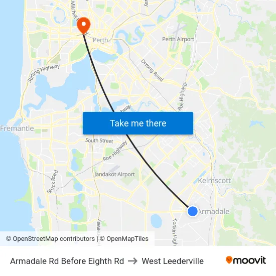 Armadale Rd Before Eighth Rd to West Leederville map