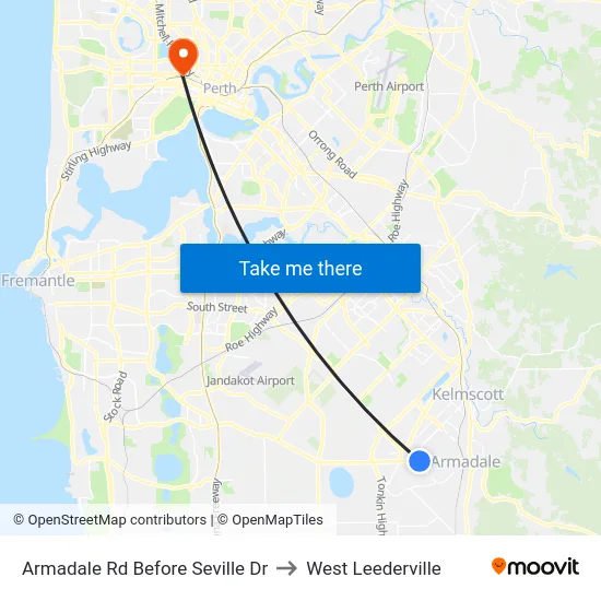 Armadale Rd Before Seville Dr to West Leederville map