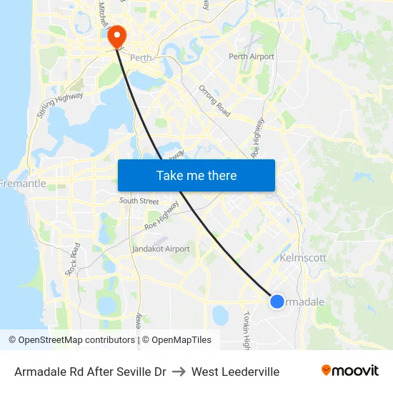 Armadale Rd After Seville Dr to West Leederville map