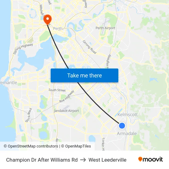 Champion Dr After Williams Rd to West Leederville map