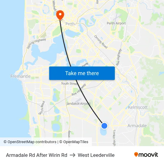 Armadale Rd After Wirin Rd to West Leederville map