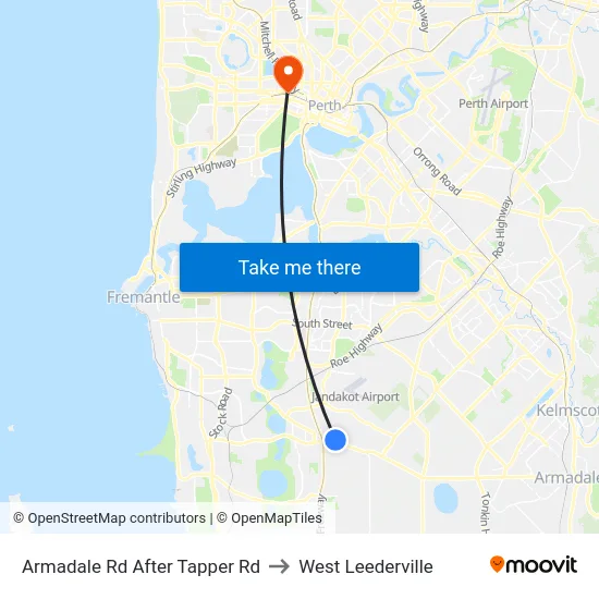 Armadale Rd After Tapper Rd to West Leederville map