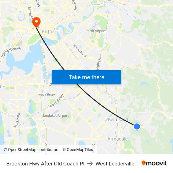 Brookton Hwy After Old Coach Pl to West Leederville map