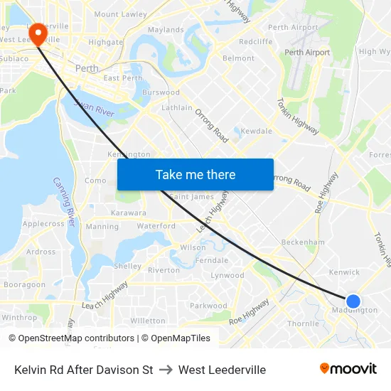 Kelvin Rd After Davison St to West Leederville map