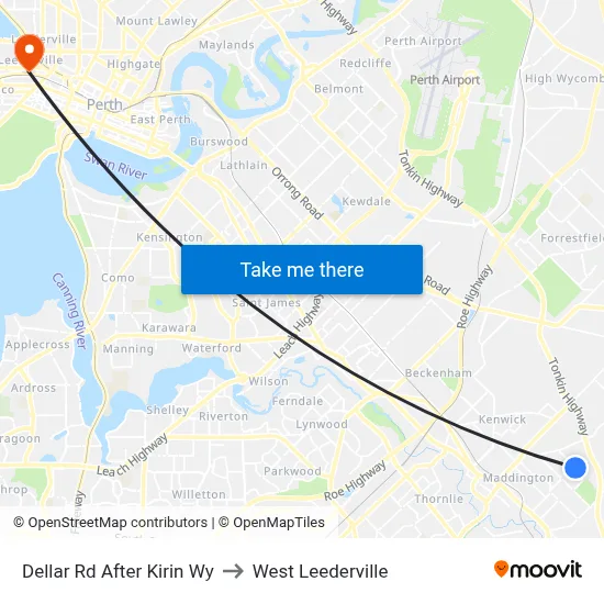Dellar Rd After Kirin Wy to West Leederville map