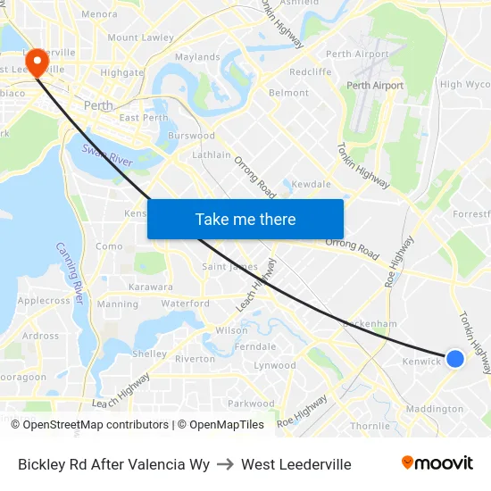 Bickley Rd After Valencia Wy to West Leederville map