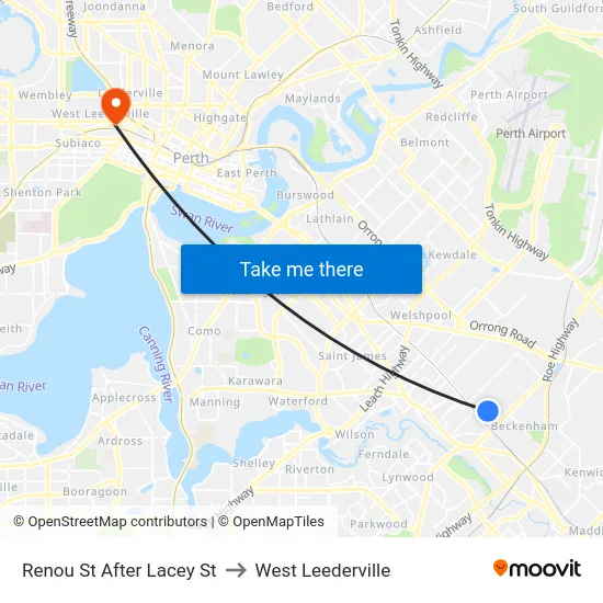 Renou St After Lacey St to West Leederville map