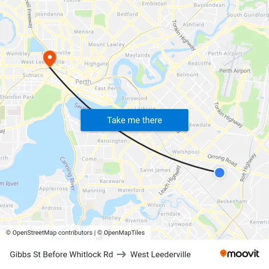 Gibbs St Before Whitlock Rd to West Leederville map