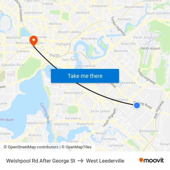 Welshpool Rd After George St to West Leederville map