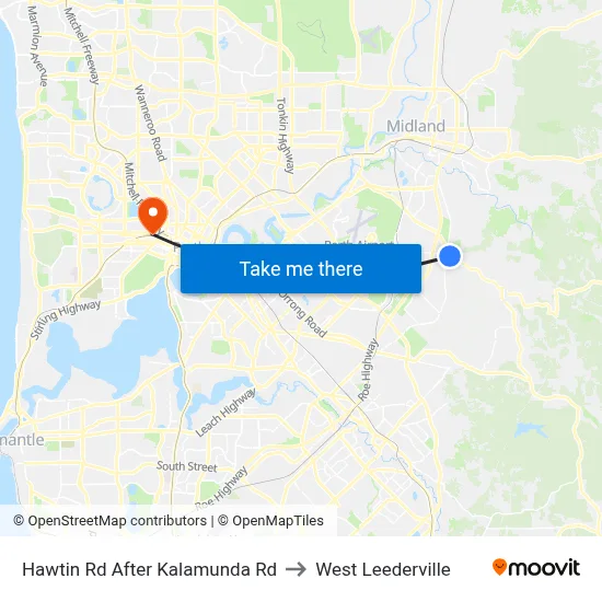 Hawtin Rd After Kalamunda Rd to West Leederville map