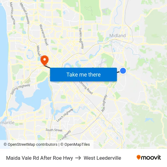 Maida Vale Rd After Roe Hwy to West Leederville map