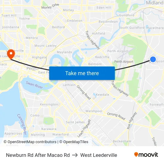 Newburn Rd After Macao Rd to West Leederville map