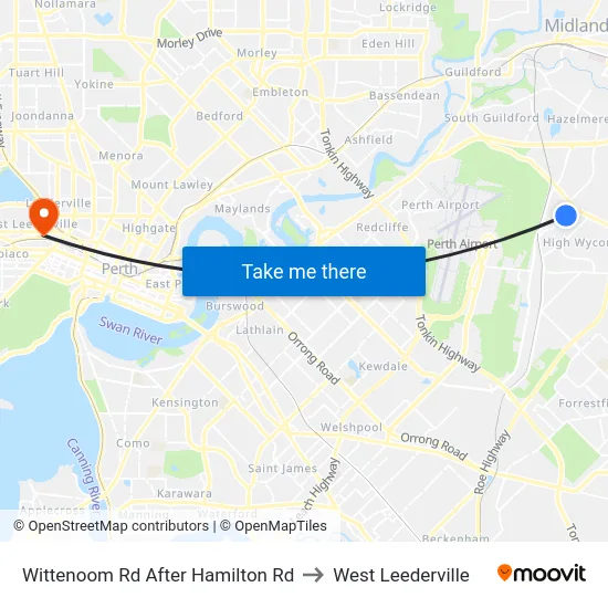 Wittenoom Rd After Hamilton Rd to West Leederville map