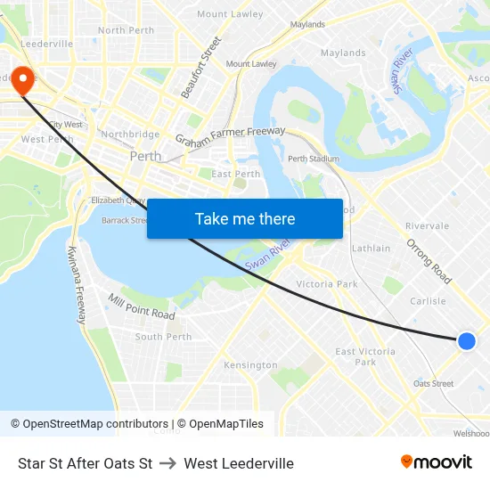 Star St After Oats St to West Leederville map