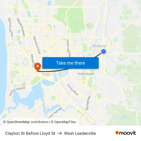 Clayton St Before Lloyd St to West Leederville map