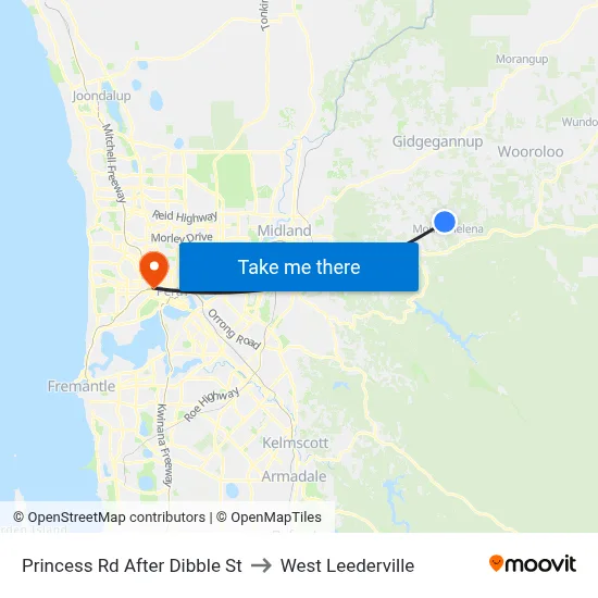 Princess Rd After Dibble St to West Leederville map