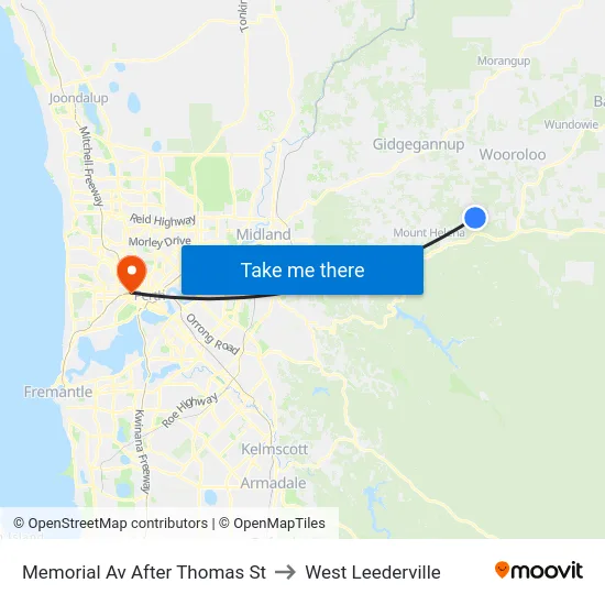Memorial Av After Thomas St to West Leederville map