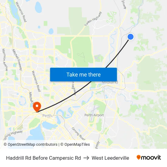 Haddrill Rd Before Campersic Rd to West Leederville map
