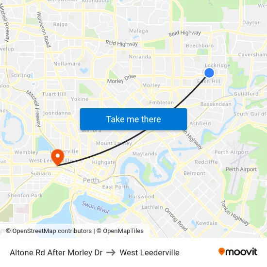 Altone Rd After Morley Dr to West Leederville map