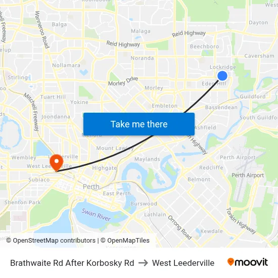 Brathwaite Rd After Korbosky Rd to West Leederville map
