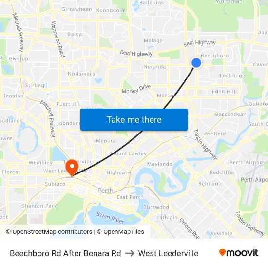 Beechboro Rd After Benara Rd to West Leederville map