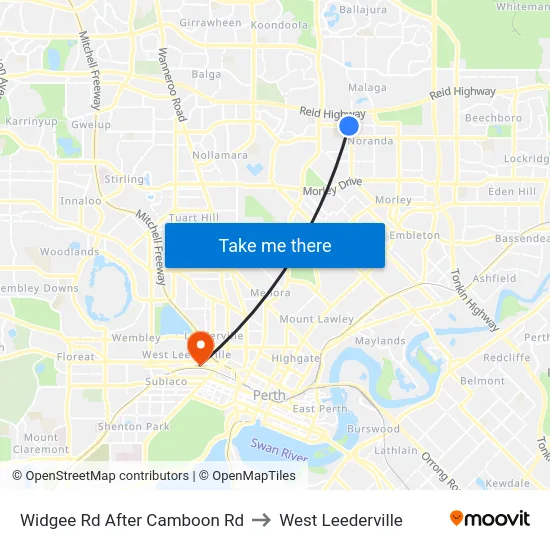 Widgee Rd After Camboon Rd to West Leederville map