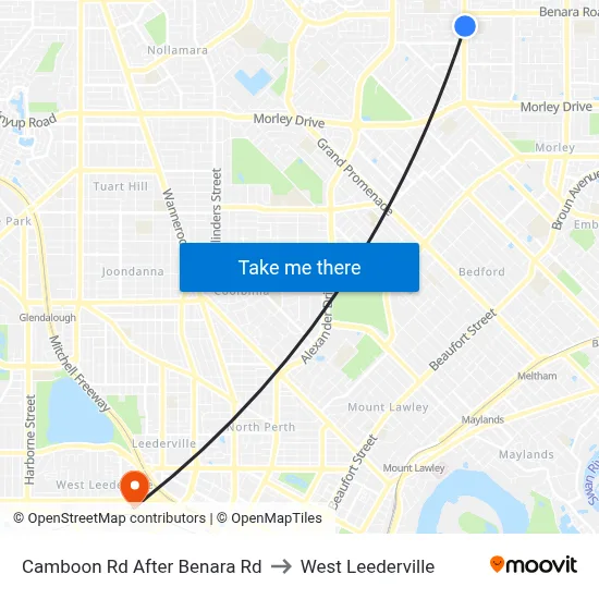 Camboon Rd After Benara Rd to West Leederville map