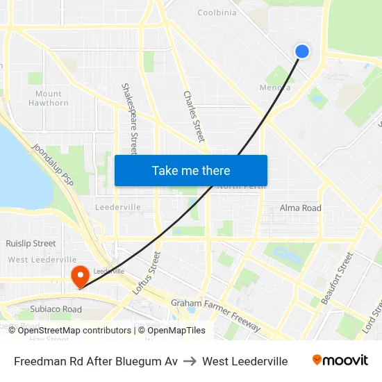Freedman Rd After Bluegum Av to West Leederville map