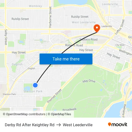 Derby Rd After Keightley Rd to West Leederville map