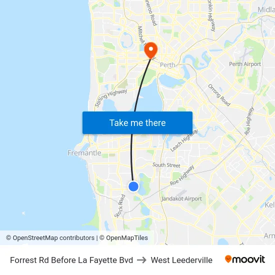 Forrest Rd Before La Fayette Bvd to West Leederville map
