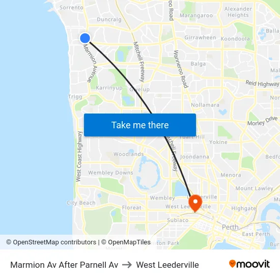 Marmion Av After Parnell Av to West Leederville map