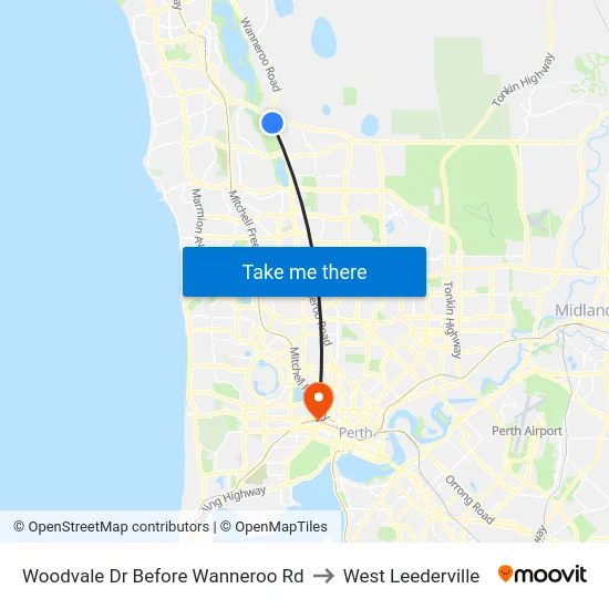 Woodvale Dr Before Wanneroo Rd to West Leederville map