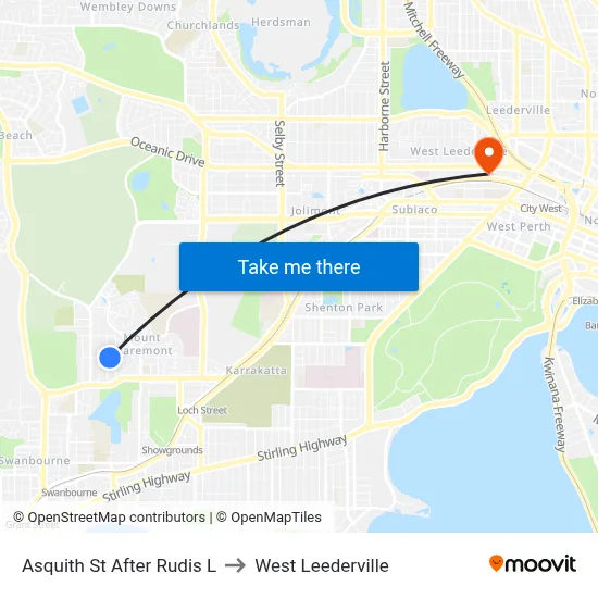 Asquith St After Rudis L to West Leederville map