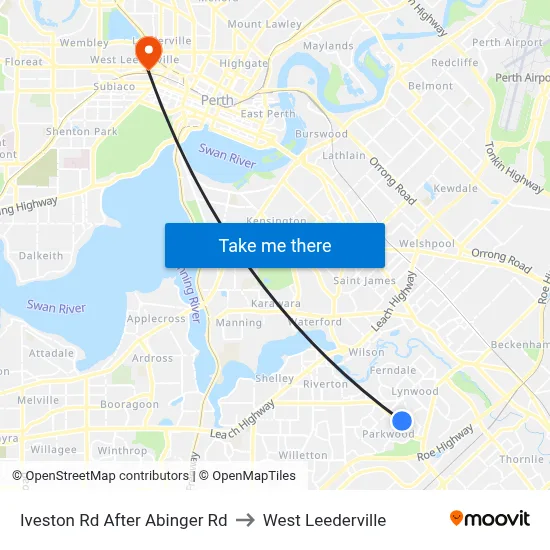 Iveston Rd After Abinger Rd to West Leederville map