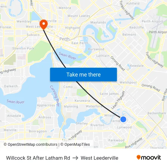 Willcock St After Latham Rd to West Leederville map