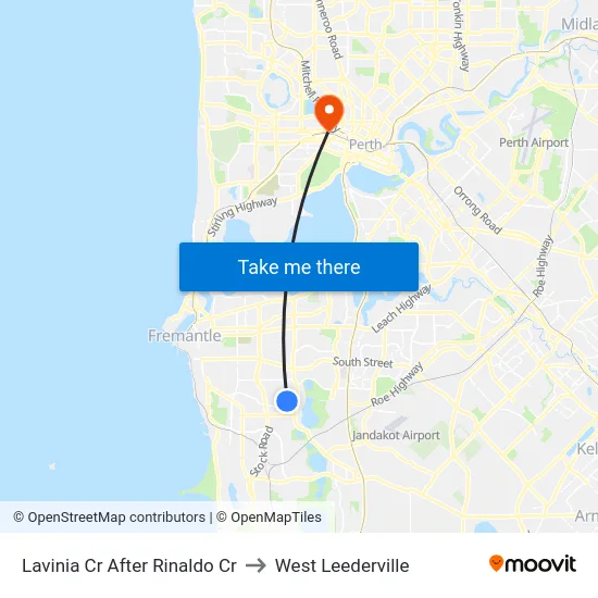 Lavinia Cr After Rinaldo Cr to West Leederville map