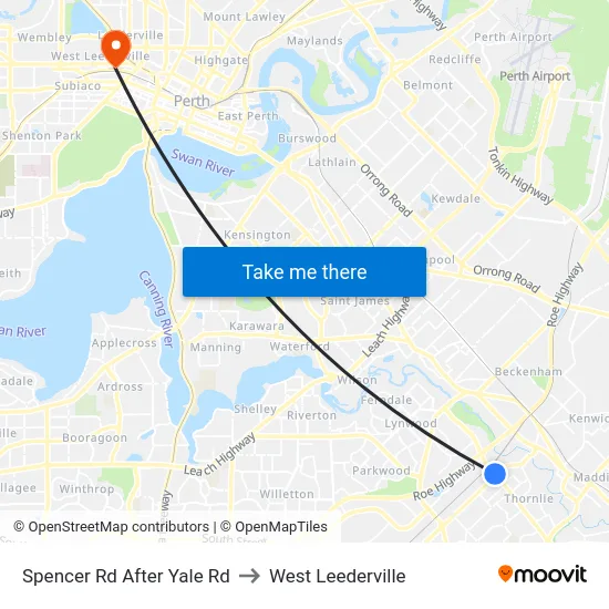 Spencer Rd After Yale Rd to West Leederville map