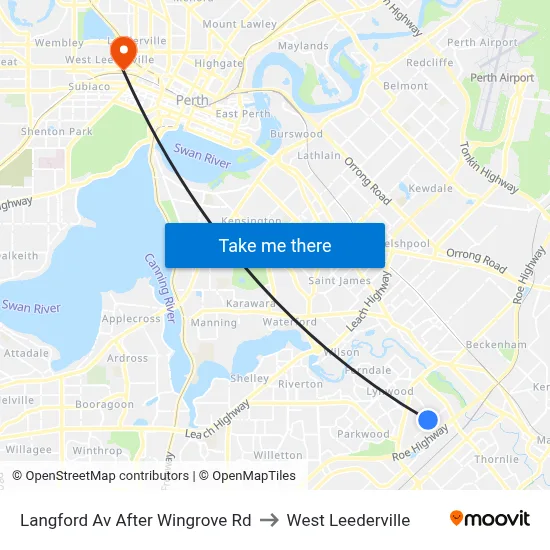 Langford Av After Wingrove Rd to West Leederville map
