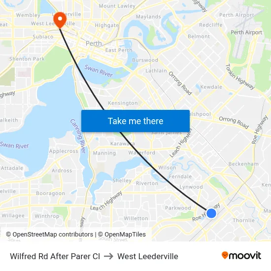 Wilfred Rd After Parer Cl to West Leederville map