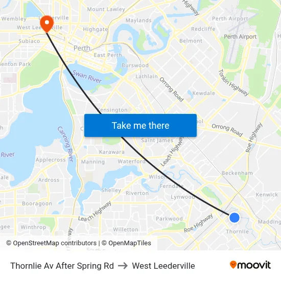 Thornlie Av After Spring Rd to West Leederville map