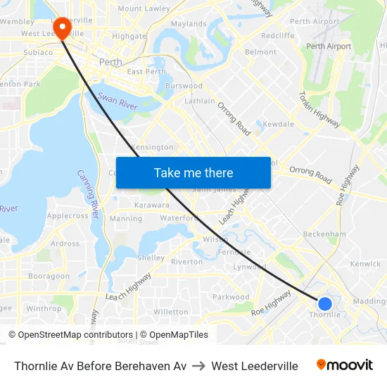 Thornlie Av Before Berehaven Av to West Leederville map