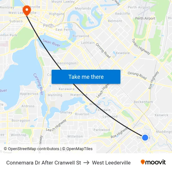 Connemara Dr After Cranwell St to West Leederville map