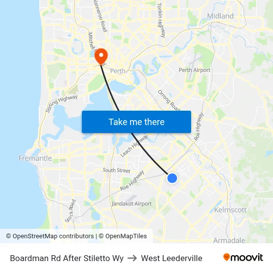 Boardman Rd After Stiletto Wy to West Leederville map